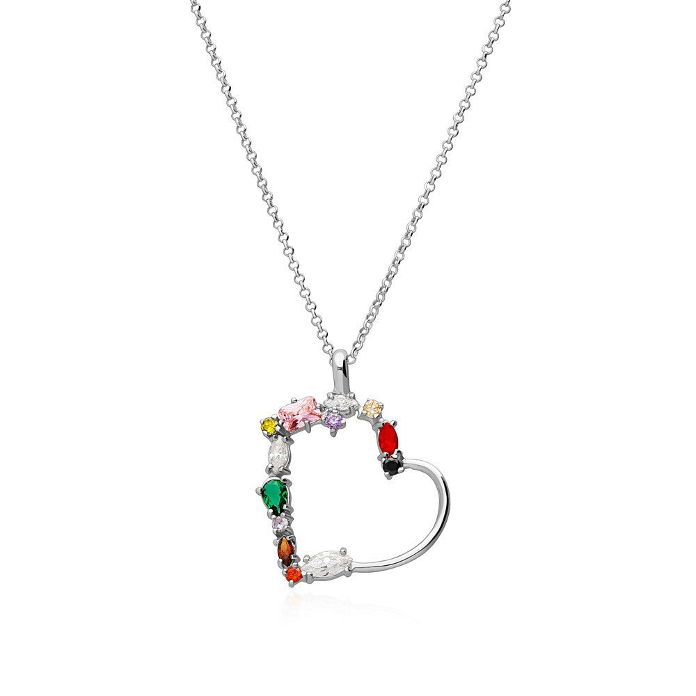 Collar Corazón Paradise Plata Ley 925.