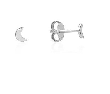 Pendientes Luna Mini Plata Ley 925