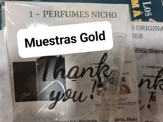 MUESTAS DE PERFUME GOLD DE 3ML