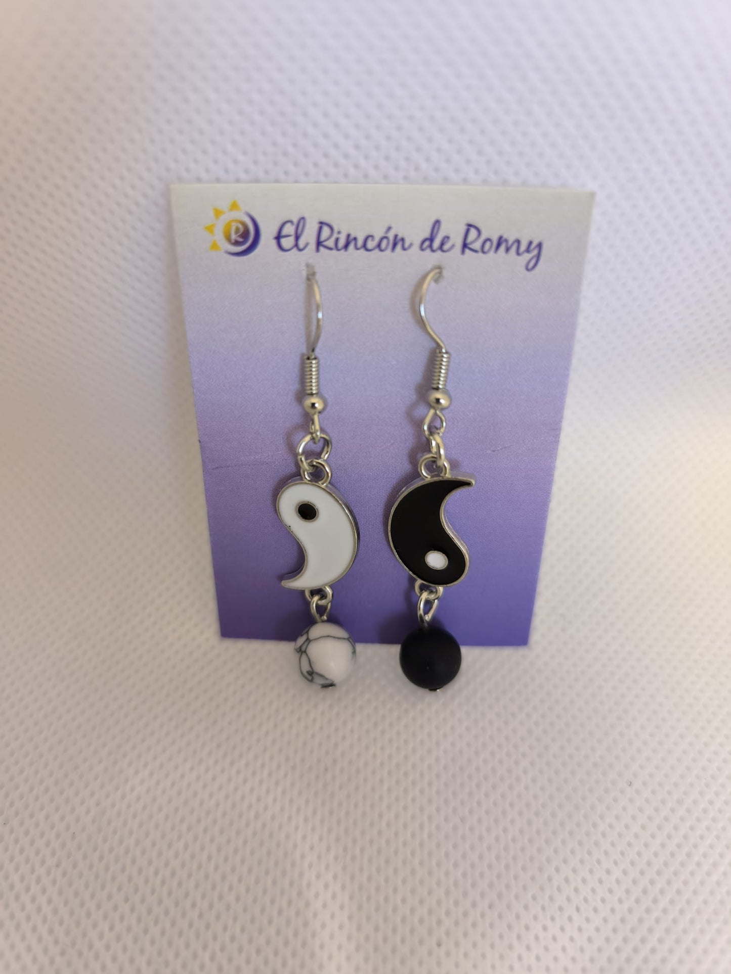 Pendientes colgantes con patrón de Yin Yang