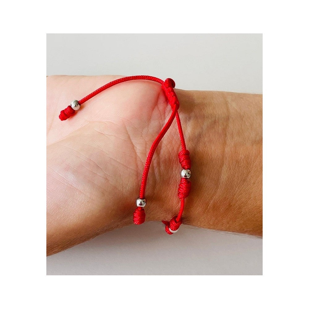 PULSERA Y NUDOS CON DIJE DE MANO DE FATIMA